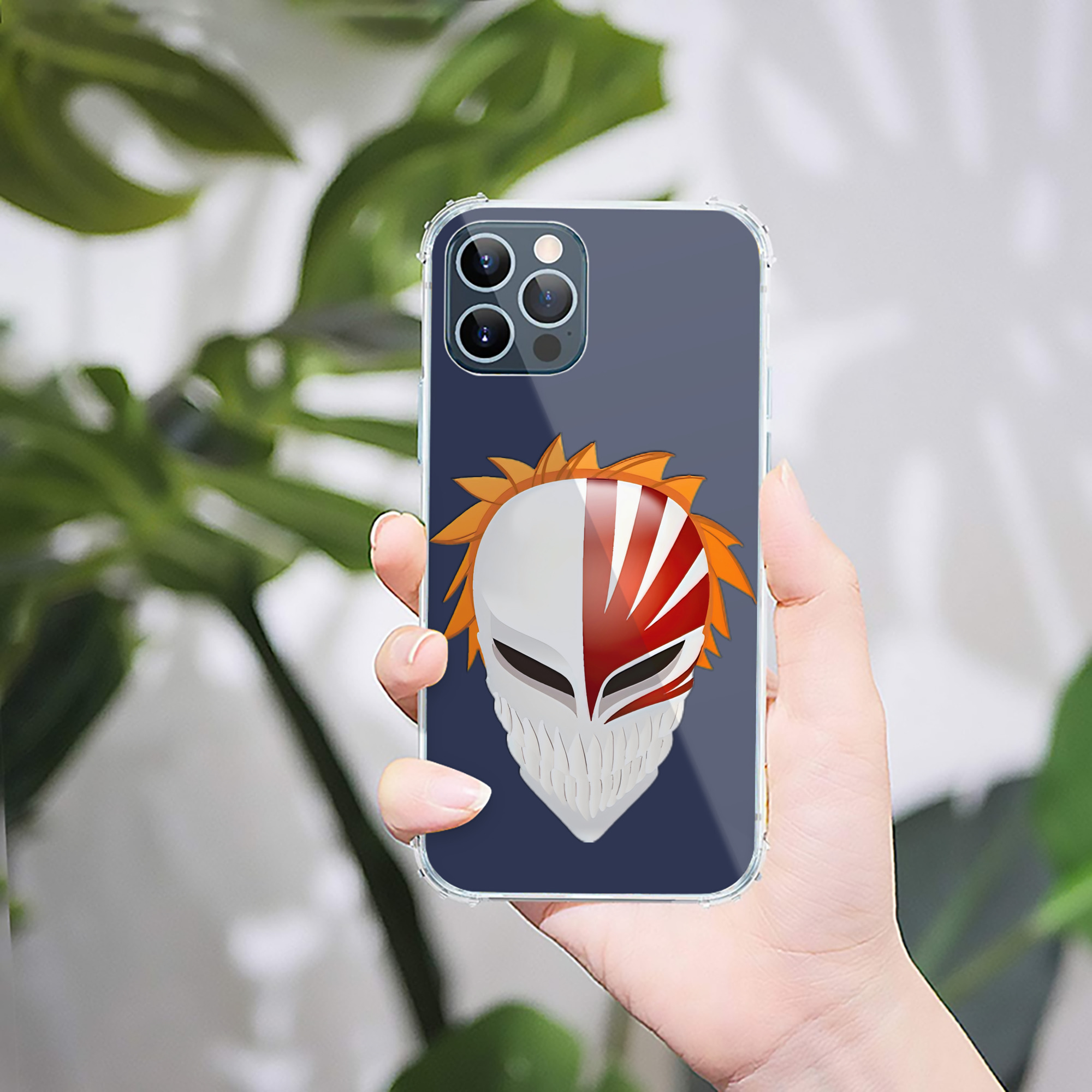 （画像用） ブリーチ 黒崎一護（くろさき いちご）BLEACH Kurosaki Ichigo 【iPhone 12シリーズ対応】透明スマホケース（クリアソフトケース）